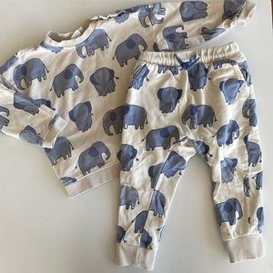 H&M Elephant Sweatshirt and Sweatpants Set 🐘